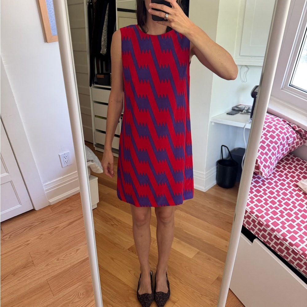 BNWT Missoni Red and Purple Chevron Mini Dress